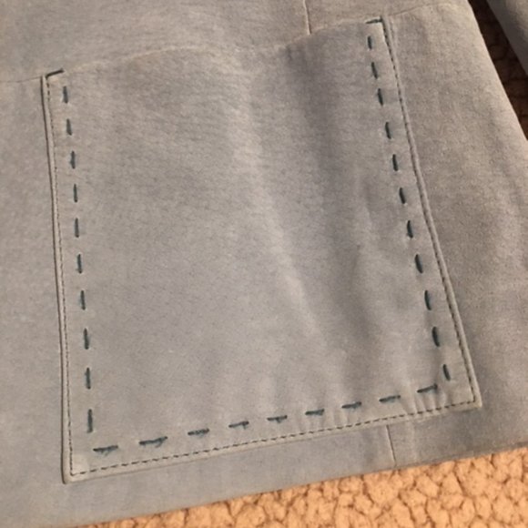Ladies Blue Suede Leather Jacket   Size XL - Picture 3 of 16